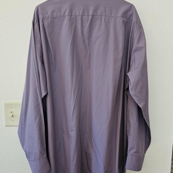 Croft & Barrow Mens Dress Shirt XXL 18 1/2-19 Lavender Long Sleeve Button Down - Picture 2 of 5